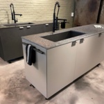 Buitenkeuken grijs 230 cm lang