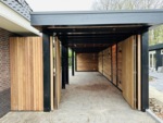 Dubbele IPE Tuinpoort met stalen frame